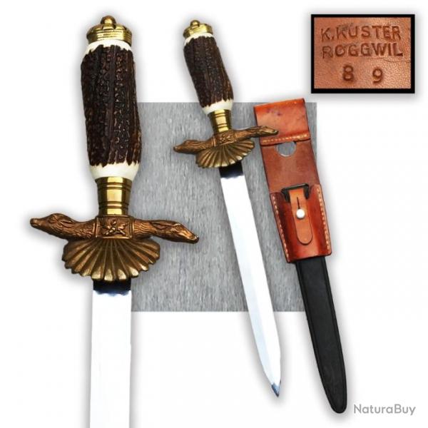 TRES RARE & MAGNIFIQUE GLAIVE / SABRE / DAGUE DE CHASSE SUISSE, COMPLETE, VENNERIE, XX, ORIGINAL