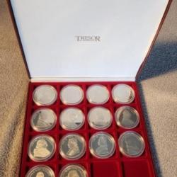 Coffret 14 monnaies de paris argent collection Vatican