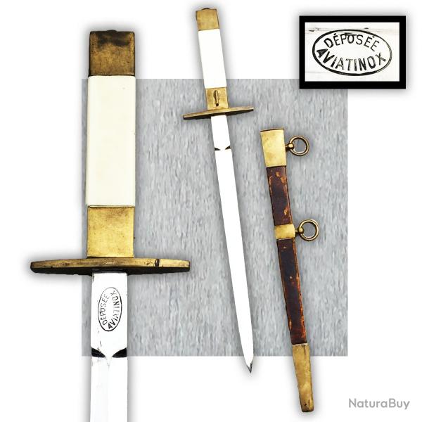 SUPERBE DAGUE DE L'ARMEE DE L'AIR FRANCAISE MODELE 1934 DPOSE AVIATINOX ANNES 1940 ORIGINAL