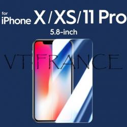 2 Ecrans Protecteur Verre + Gabarit pour Iphone, Smartphone: iPhone X/XS/11 Pro