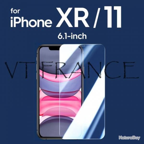 2 Ecrans Protecteur Verre + Gabarit pour Iphone, Smartphone: iPhone XR/11