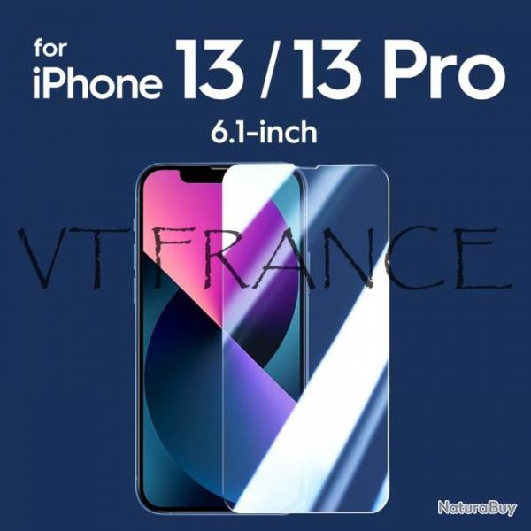 2 Ecrans Protecteur Verre + Gabarit pour Iphone, Smartphone: iPhone 13/13 Pro
