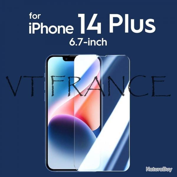 2 Ecrans Protecteur Verre + Gabarit pour Iphone, Smartphone: iPhone 14 Plus