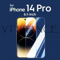 2 Ecrans Protecteur Verre + Gabarit pour Iphone, Smartphone: iPhone 14 Pro
