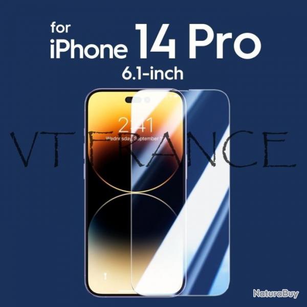 2 Ecrans Protecteur Verre + Gabarit pour Iphone, Smartphone: iPhone 14 Pro