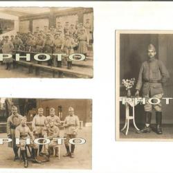 Militaria - 3 cartes photos troupes d'occupation de la Rhénanie, années 1920