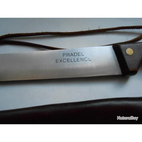 couteau chasse dcoupe pradel/tui cuir artisanal ( voir)