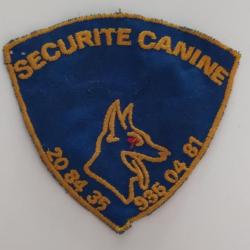 Ancien insigne Service de Sécurité - gardiennage - insigne tissu