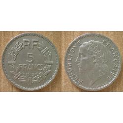 France 5 Francs 1935 Lavrillier Piece Franc
