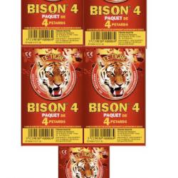 Bison 4 - 5X Paquet de 4 Pétard à mèche - Artifice