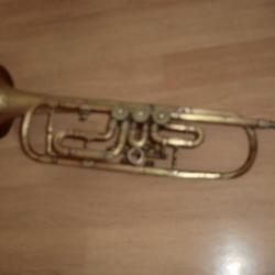 ancienne  trompette a palettes  SEIBERT STAHLBAU  WW1