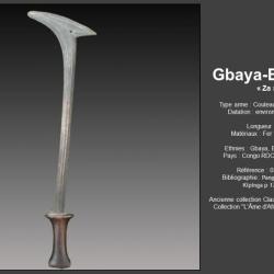magnifique couteau de jet Gbaya-Bumali afrique