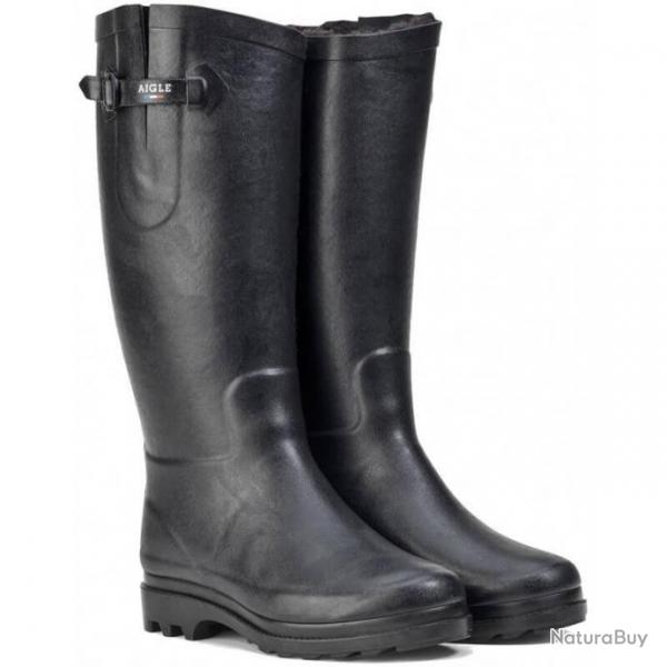 Bottes foures Aiglentine femme noir Aigle