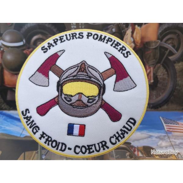 Patch brod sapeurs pompiers ( diam:100mm) Sang Froid
