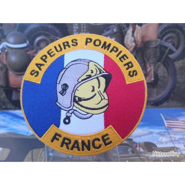 Patch brod sapeurs pompiers France  ( diam:100mm)