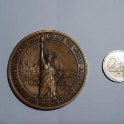 medaille bronze statue de la liberté centenaire 1865 1965
