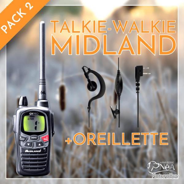 MIDLAND G9 PRO NOIR version export 5W boost avec oreillette