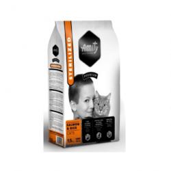 AMITY Premium Sterilized Cat Saumon et Riz pour Chat Adulte Stérilisé sac de 1.5 KG
