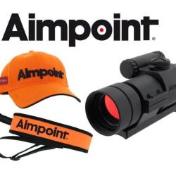 Viseur point rouge AIMPOINT COMPC3 2 MOA NOIR avec collier 30 mm + casquette + bretelle AIMPOINT
