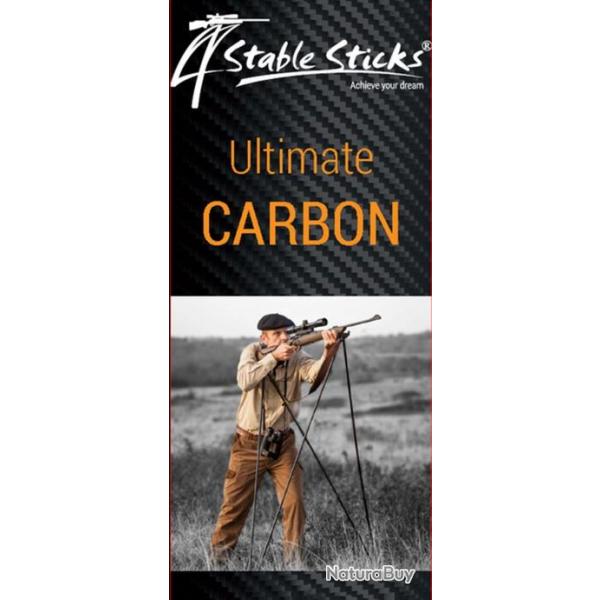 CANNE DE TIR 4 STABLE STICKS ULTIMATE CARBON, Canne de pirsh Ultimate Carbon
