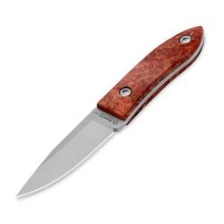 Couteau fixe Maserin "AM22" peuplier stabilisé rouge