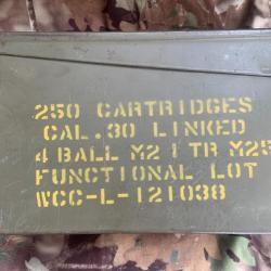 CAISSE US munitions Cal. 30 (2ème G.M.)
