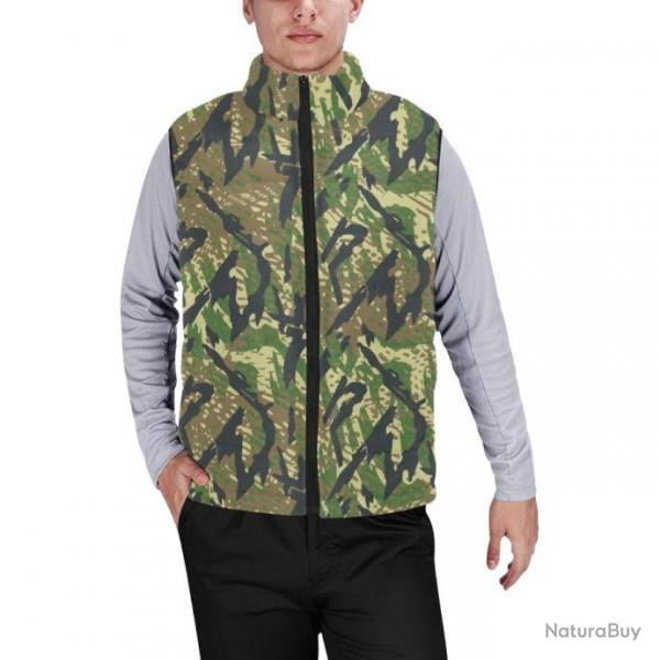 Gilet matelass doudoune sans manches avec col montant camouflage russe rastr 2004