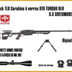 Pack TLD Carabine à verrou ATA TURQUA ALR - ATA 6.5 CREEDMORE + LUNETTE HAWKE VANTAGE IR 6-24X50 AO 