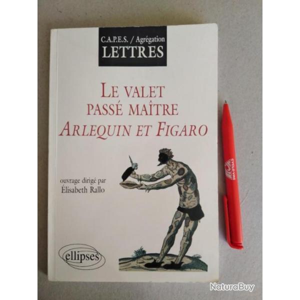 Le valet pass matre (du jeu). Arlequin et Figaro.