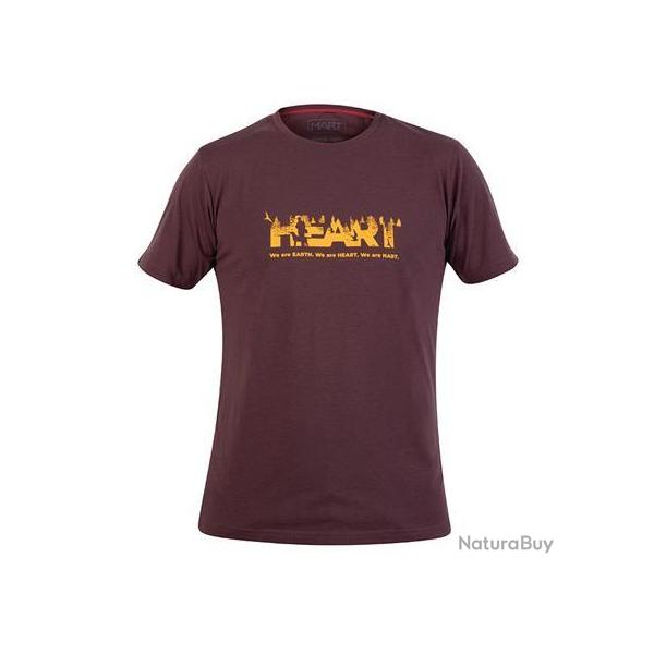 T-Shirt B.Earth manches courtes Hart Bordeaux