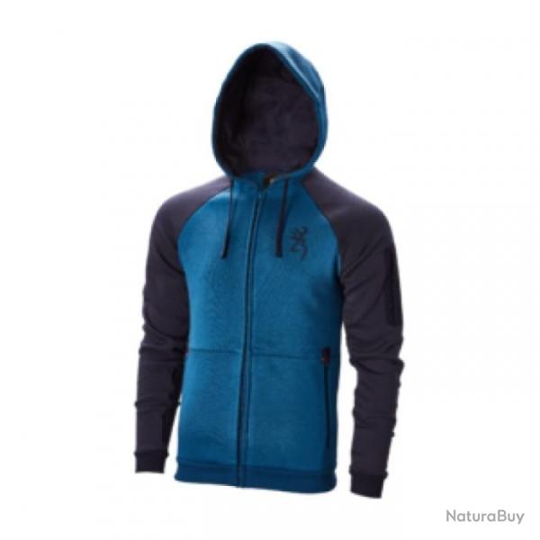Sweatshirt zipp Browning Snapshot 2 Tones Vert Bleu