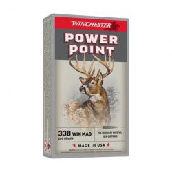 Balles Winchester Power Point - Cal. 338 WM - Par 20 - 200 gr / Par 1