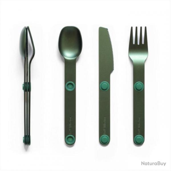 Set individuel de couvert Magware magntiques Noir anthracite - Vert fort