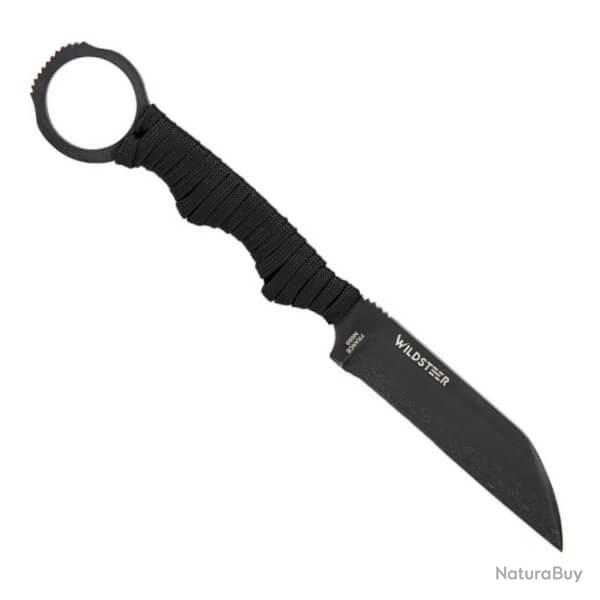 Couteau fixe outdoor Wildsteer Lviathan noir