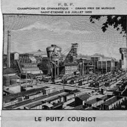Le Puits Couriot  Saint-Etienne-  Affiche tissée sur soie