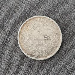 Pièce 5 Francs Cérès 1849 argent