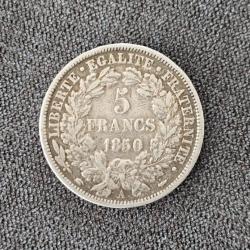 Pièce 5 Francs Cérès 1850 argent