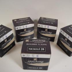 Cartouches Tunet plomb 6nickelé ou 7nickelé - calibre 28 (x5boites)