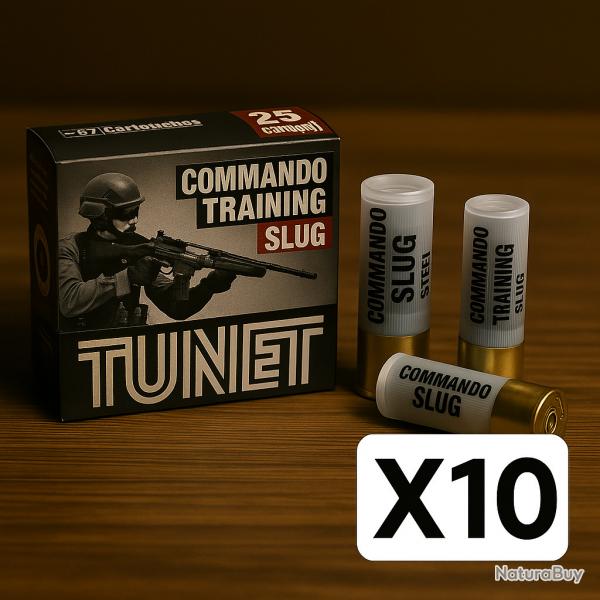 Cartouches Tunet Commando training Slug - cal.12 - 250 munitions - PROMOTION