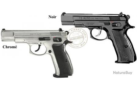 Pistolet à blanc Kimar CZ75 chromé 9mm PAK - Armurerie Centrale