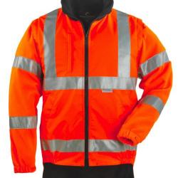 Veste Coverguard Hi-Way taille M polyester orange manches amovibles avec bandes rétro-réfléchissante