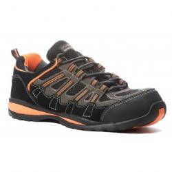 Chaussures de sécurité Coverguard Helvite S1P noir orange cuir velours
