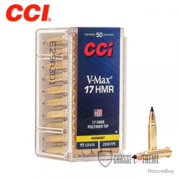 50 Munitions CCI V-Max Cal 17Hmr 17Gr Polymer Tip