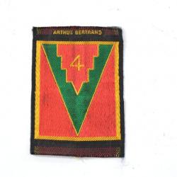 Insigne patch de bras brodé à coudre 4 D division d'Infanterie Arthus Bertrand