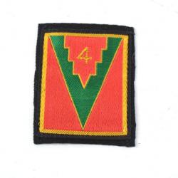 Insigne patch de bras brodé à coudre 4 D division d'Infanterie Armée Française
