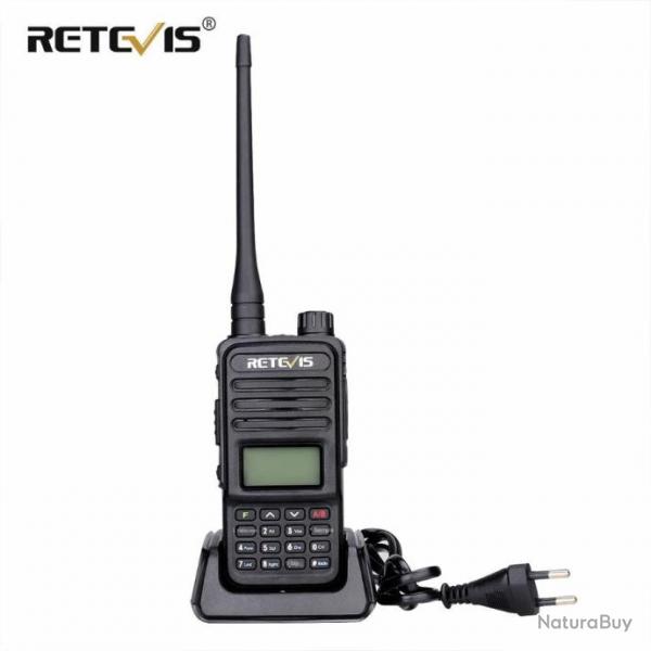 Retevis RT85 Talkie Walkie Dual Bande Radio Bidirectionnelle metteur Recepteur VHF/UHF Chasse Noir