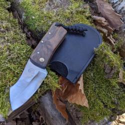 Couteau pliant artisanal l'Itonais - manche noyer
