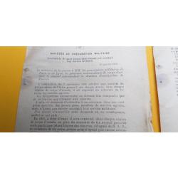 MILITARIA 1913 DOCUMENT PRÉPARATION CONCOURS DE TIR / BREVET DE SKIEUR MILITAIRE