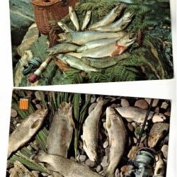 3 CPM: Truites et pêche au Lac de Malbuisson (Doubs) - poissons - moulinets