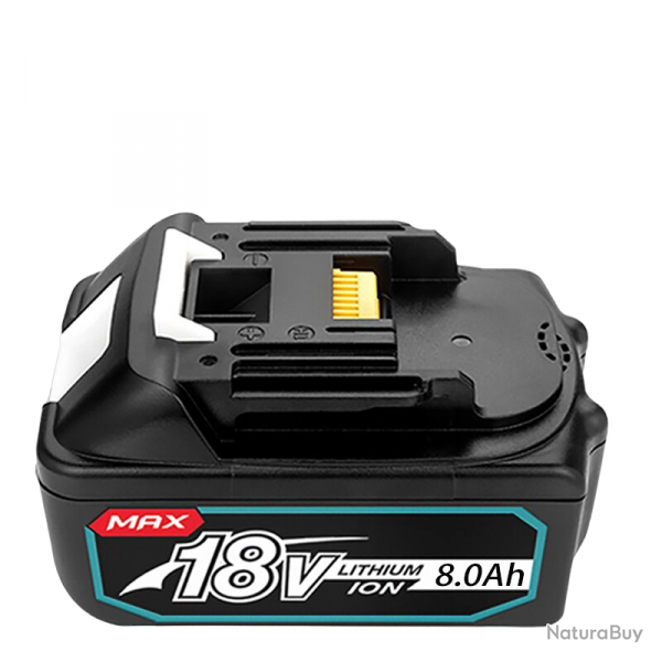 Batterie Compatible Makita BL1830 1815 1860 18V, Modele: 8.0Ah